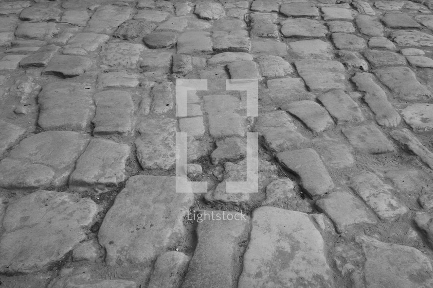 Cobblestone path in Petra