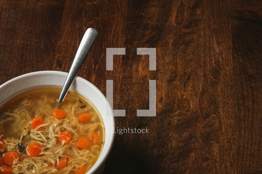 bowl of chicken soup 