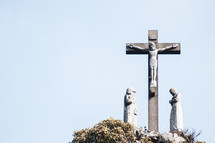 Good Friday statues and crucifix 