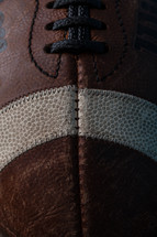 football laces closeup 