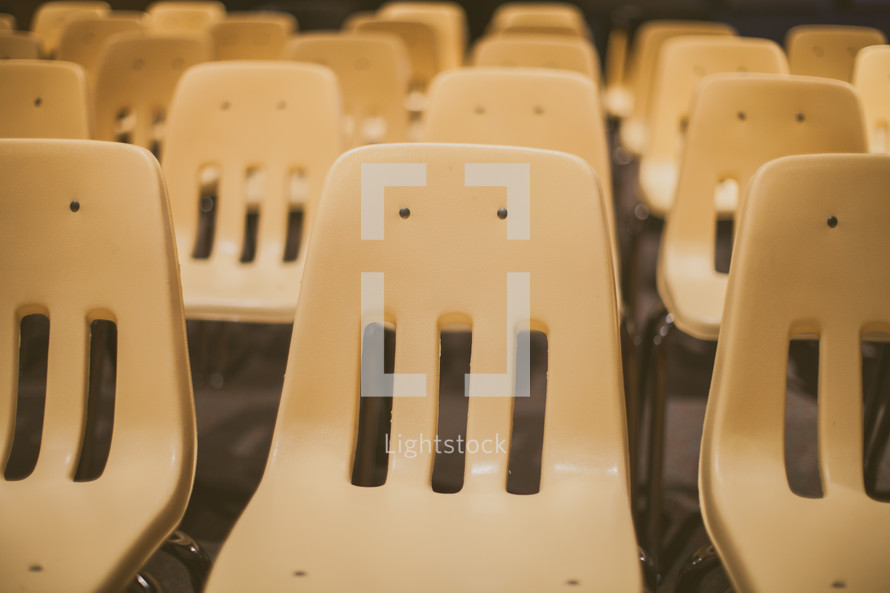rows of chairs 