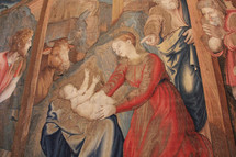 Painting of the nativity scene.