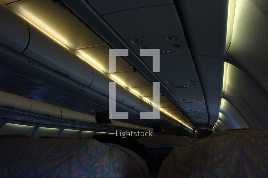 commercial airplane interior 