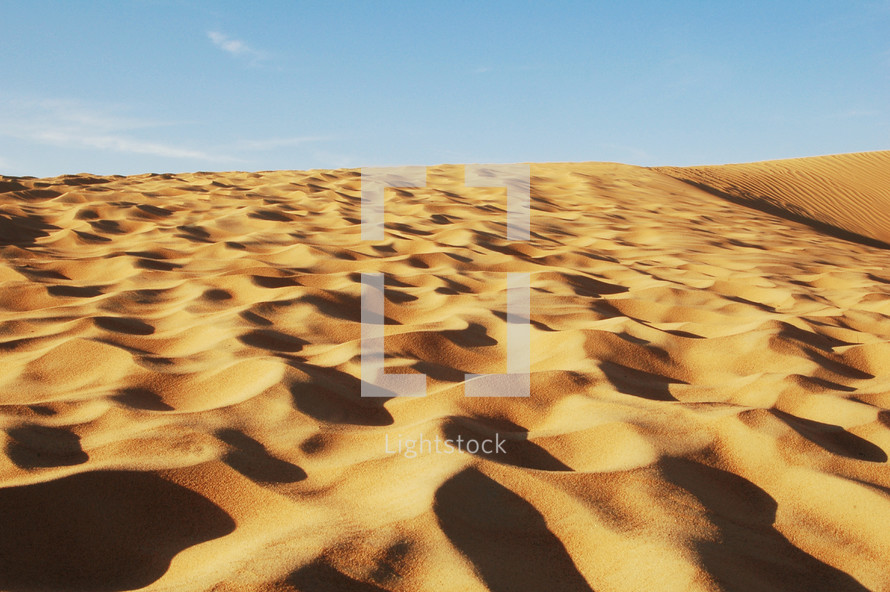 ripples in sand in a desert 