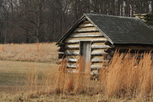 Valley Forge log cabin