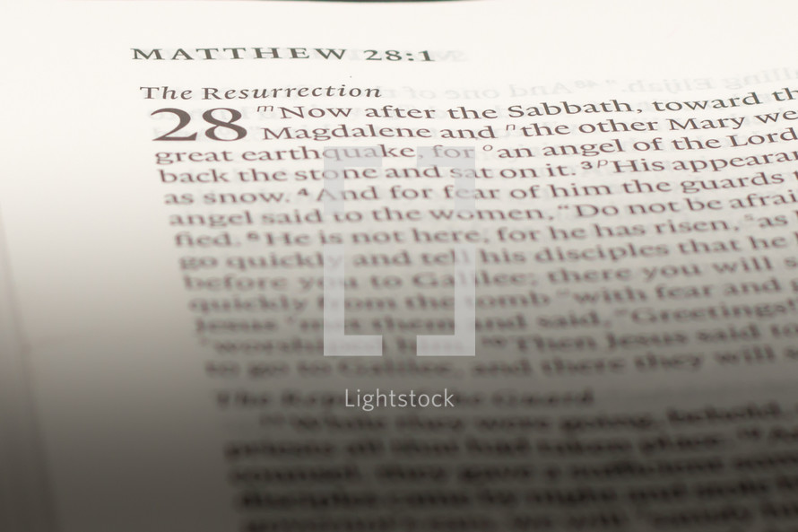 Mathew 28:1, The Resurrection 