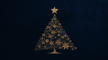 Christmas tree illustration with grunge. 