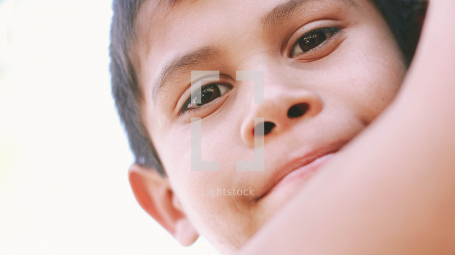 eyes of a smiling child 