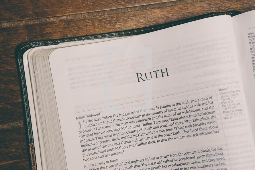 Bible opened to Ruth 