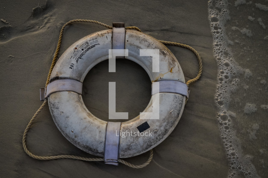 life ring on a beach