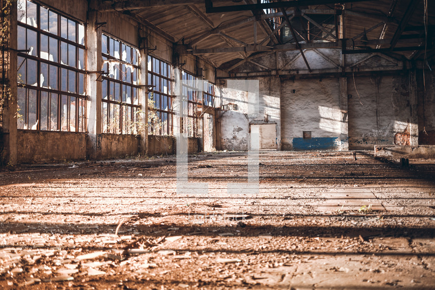 empty warehouse building interior 