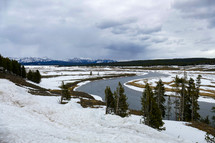 snow at Yellowstone National Park, WY