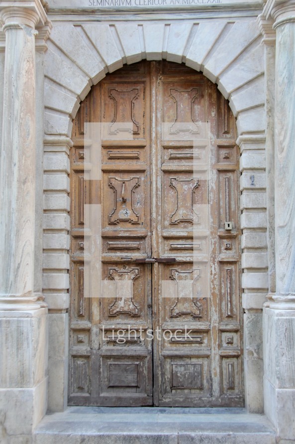 large wooden doors 