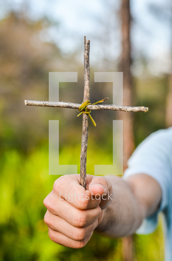 cross made from sticks