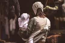 Amish mother and infant 