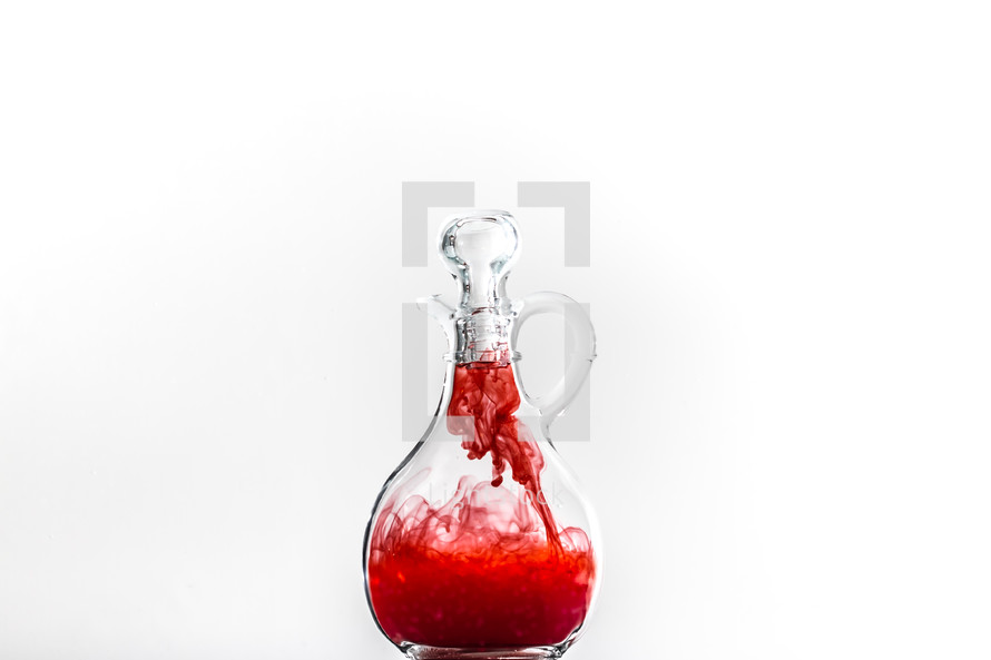 Cruet of blood and water.
