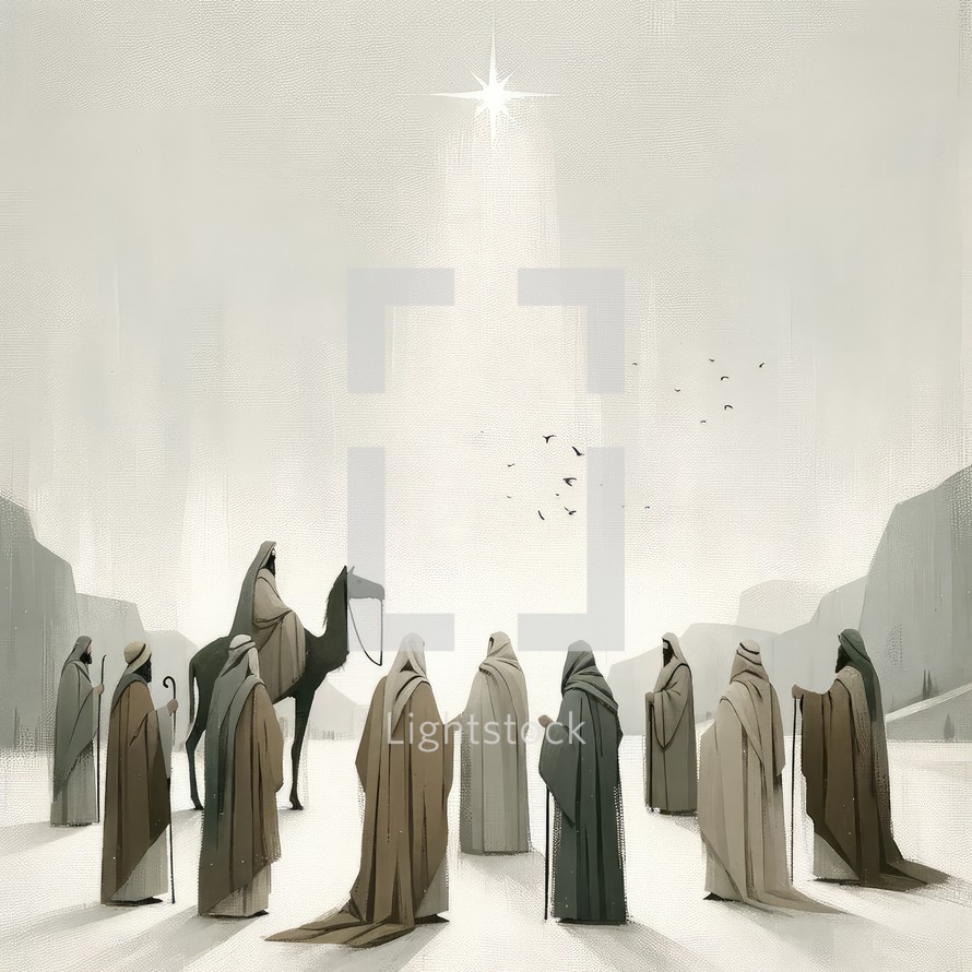 The arrival of the three wise men