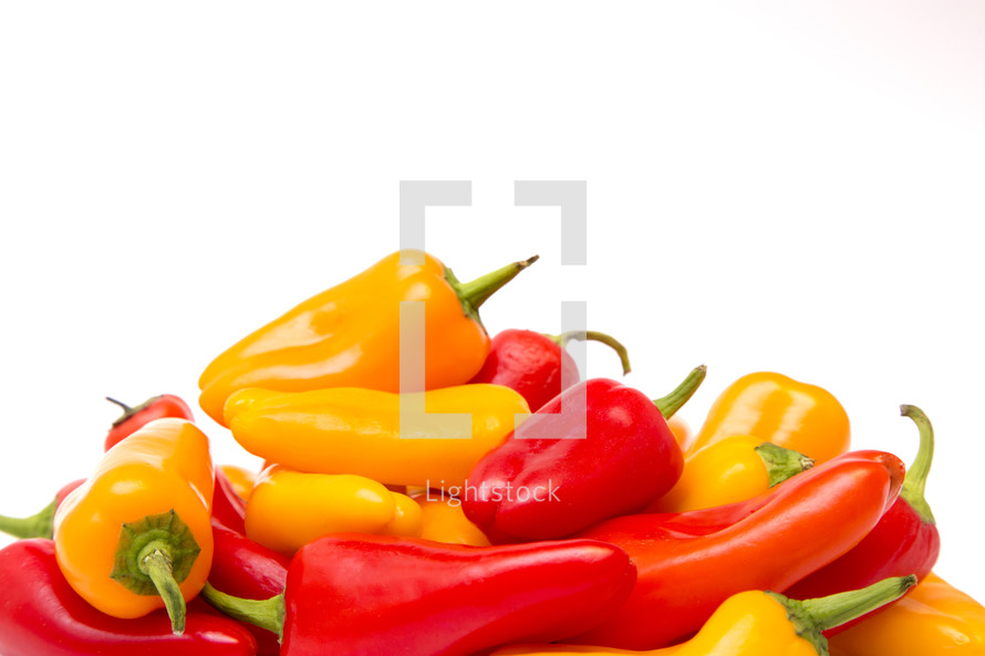 yellow and red peppers 