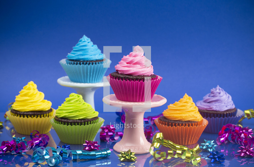 colorful cupcakes 