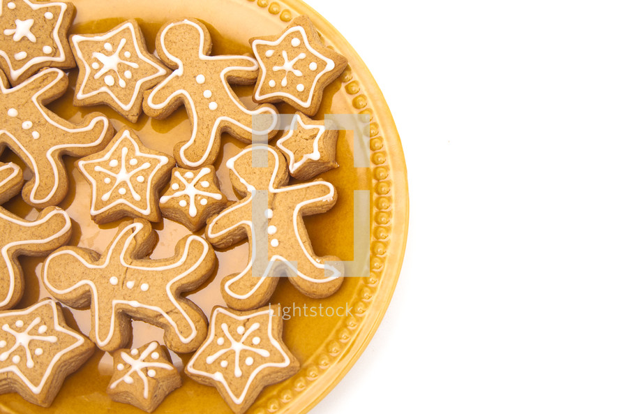 Christmas cookies on a plate 