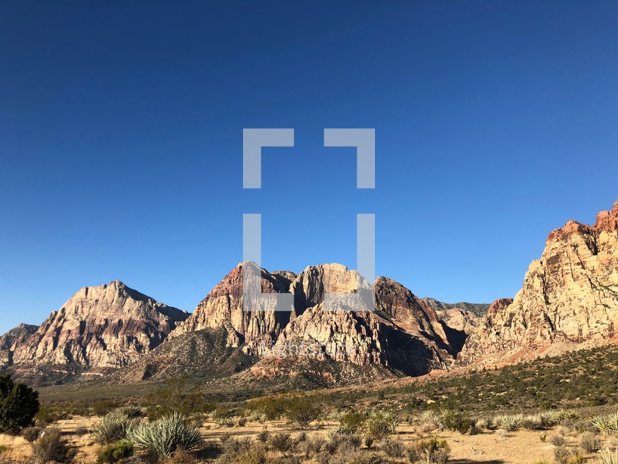 desert mountains at Red Rock Canyon 