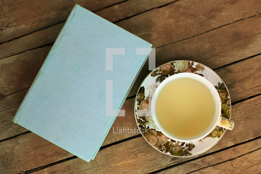 book and tea cup 