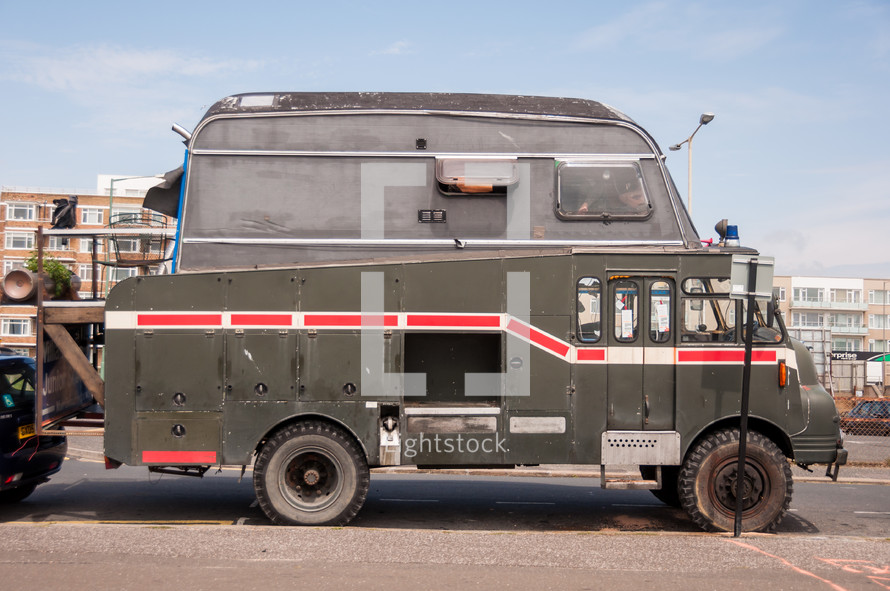 converted vehicle into a camper 