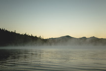 Early morning misty lake | Peace | Tranquil | Forest and Mountains | Calm Water | Still
