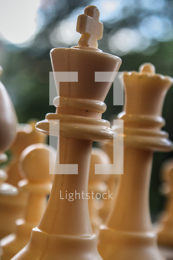 Chess pieces.