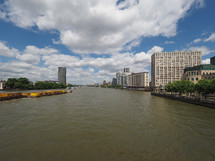 LONDON, UK - CIRCA JUNE 2017: Panoramic view of River Thames