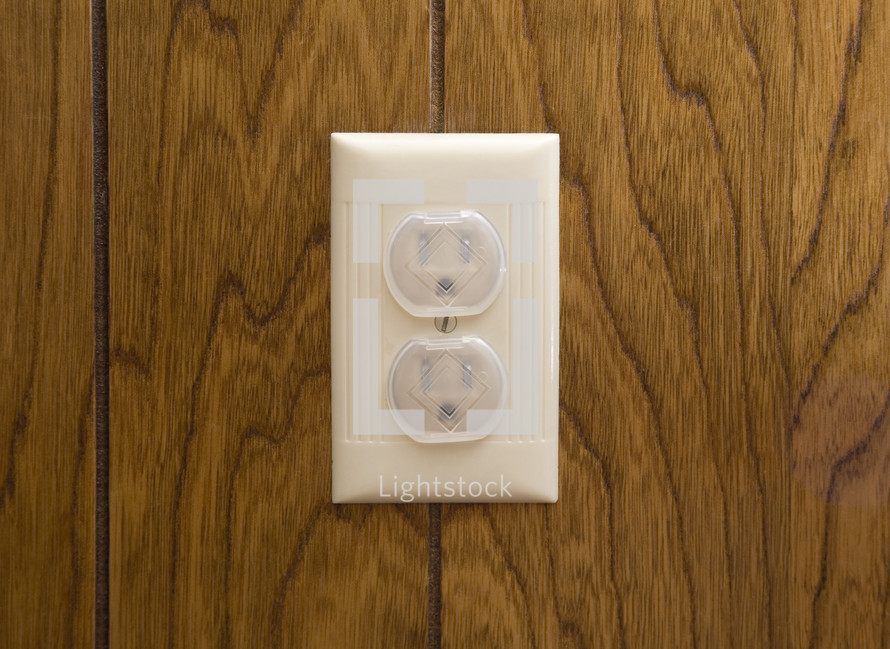 safety covers in an outlet 