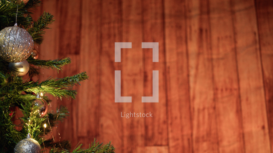 Wooden Christmas Background with copy space 