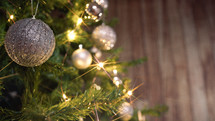 Christmas ball on a tree for holidays