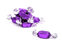 purple wrapped hard candies 