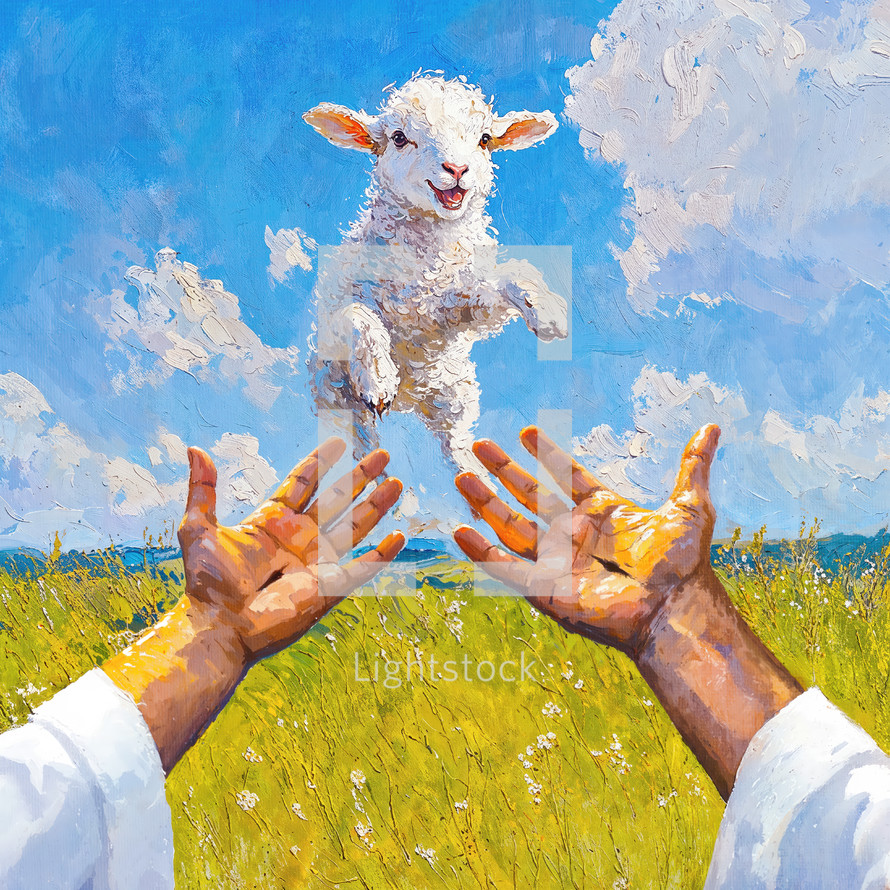 Lamb jumps to Jesus