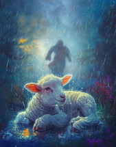 Jesus runs to save lost lamb