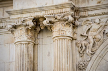 columns on an historic building 