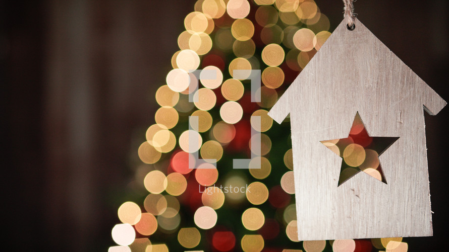 House Shape on Christmas tree