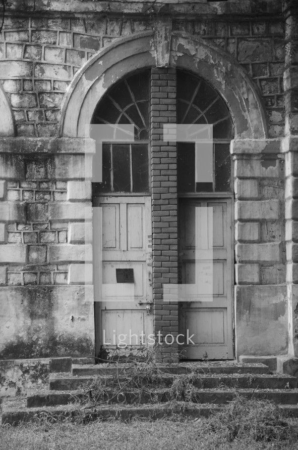 Doors in old derelict building