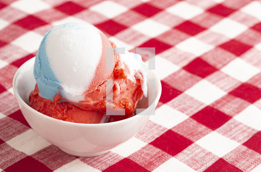 red, white, and blue ice cream 