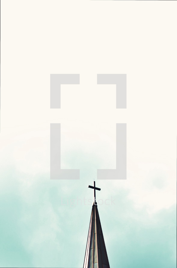 cross at the top of a steeple