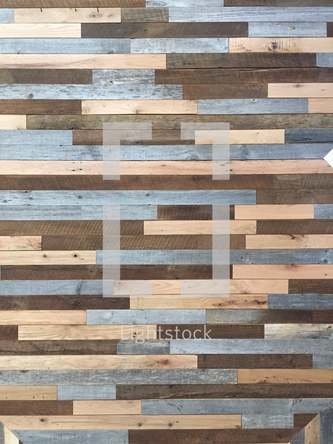 colorful wood boards in a pattern 