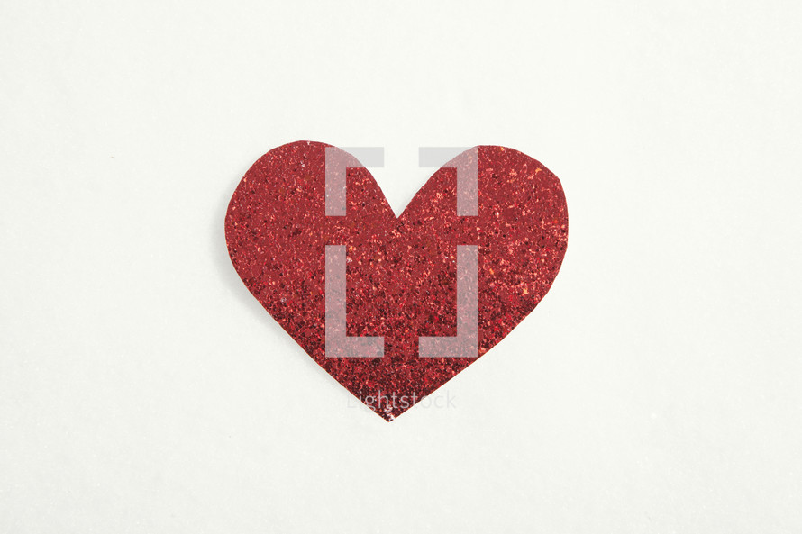 Red heart cutout.