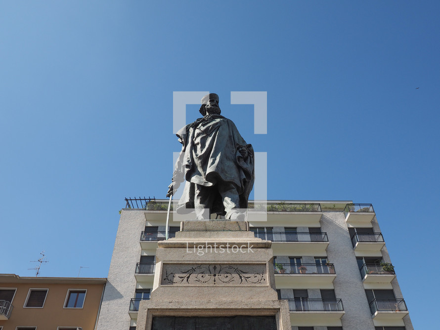 COMO, ITALY - CIRCA APRIL 2017: Monument to Giuseppe Garibaldi