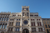Torre dell Orologio (meaning Clock Tower) in San Marco square in Venice, Italy