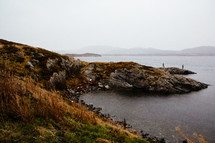 a rocky shoreline along Atlantic Road 