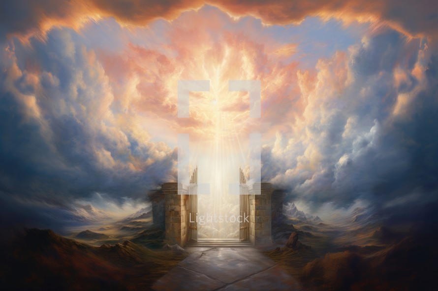 Pearly Gates. Gateway to heaven. A classic interpretation