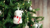 Christmas tree with small polar bear