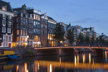 Bridge on the canal in the Amsterdam