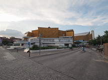 BERLIN, GERMANY - CIRCA JUNE 2016: Berliner Philharmonie concert hall designed by architect Hans Scharoun in 1961